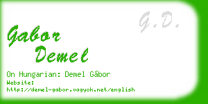 gabor demel business card